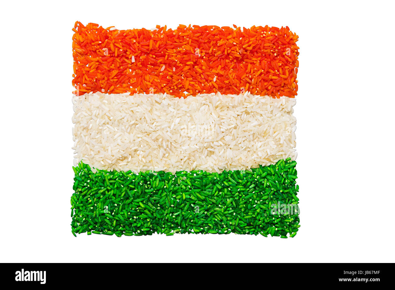Indian Flag Rice Colour Decoration Independence Day Stock Photo Alamy