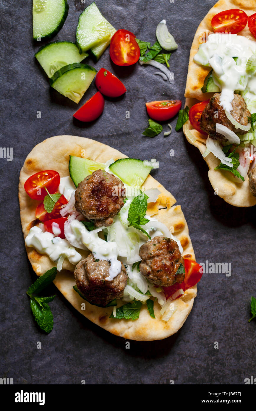 Lamb kofta flat bread hires stock photography and images Alamy