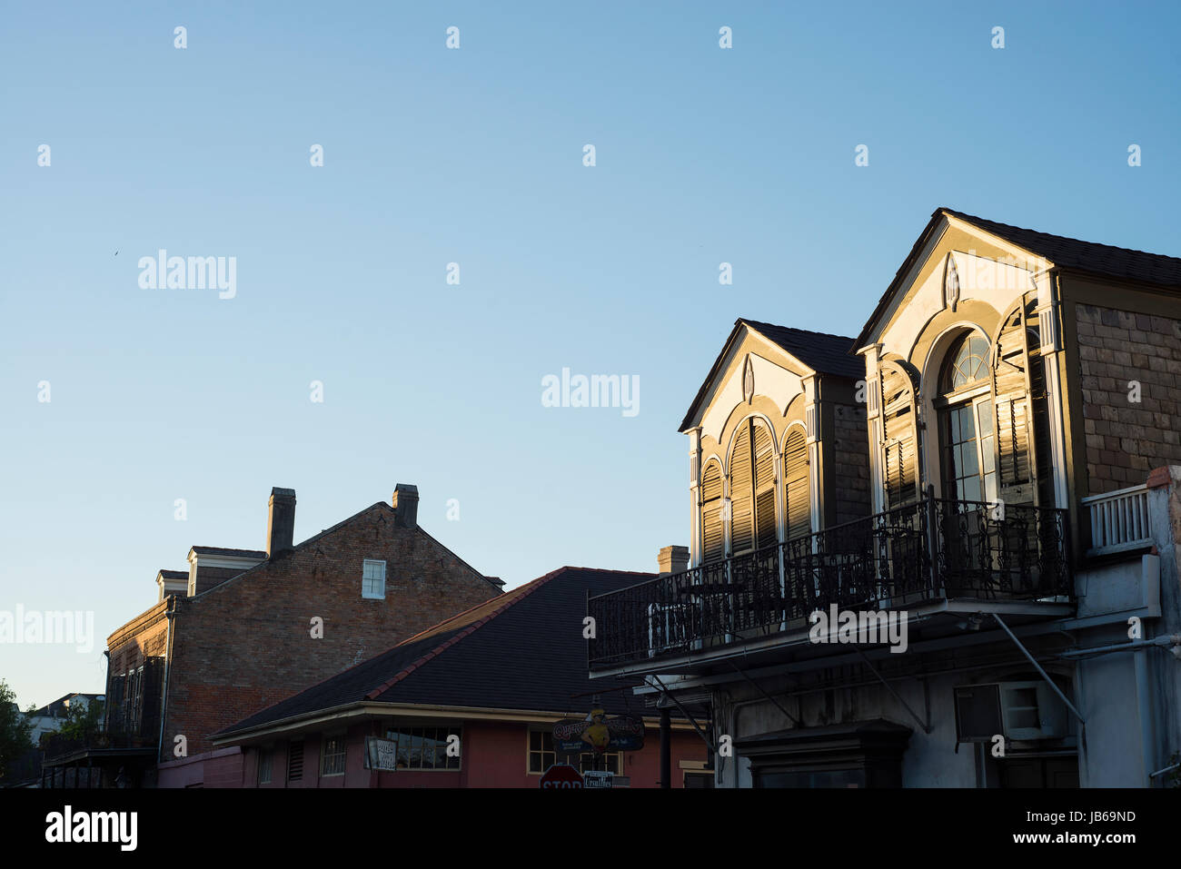 Rooftops in the French Quarter of New Orleans, Louisiana Stock Photo