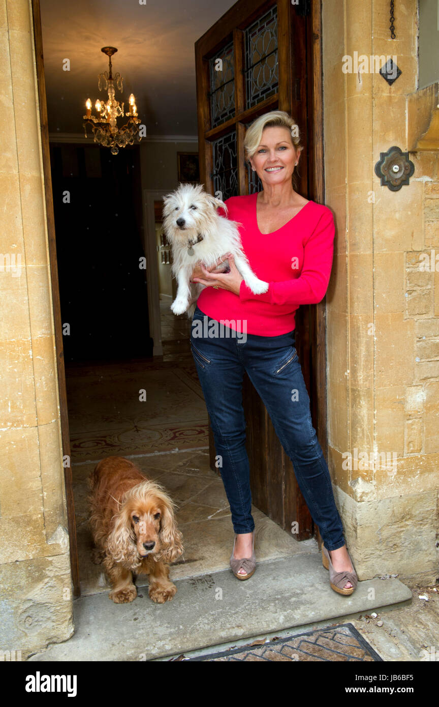 Actor Fiona  Fullerton at her home. Stock Photo