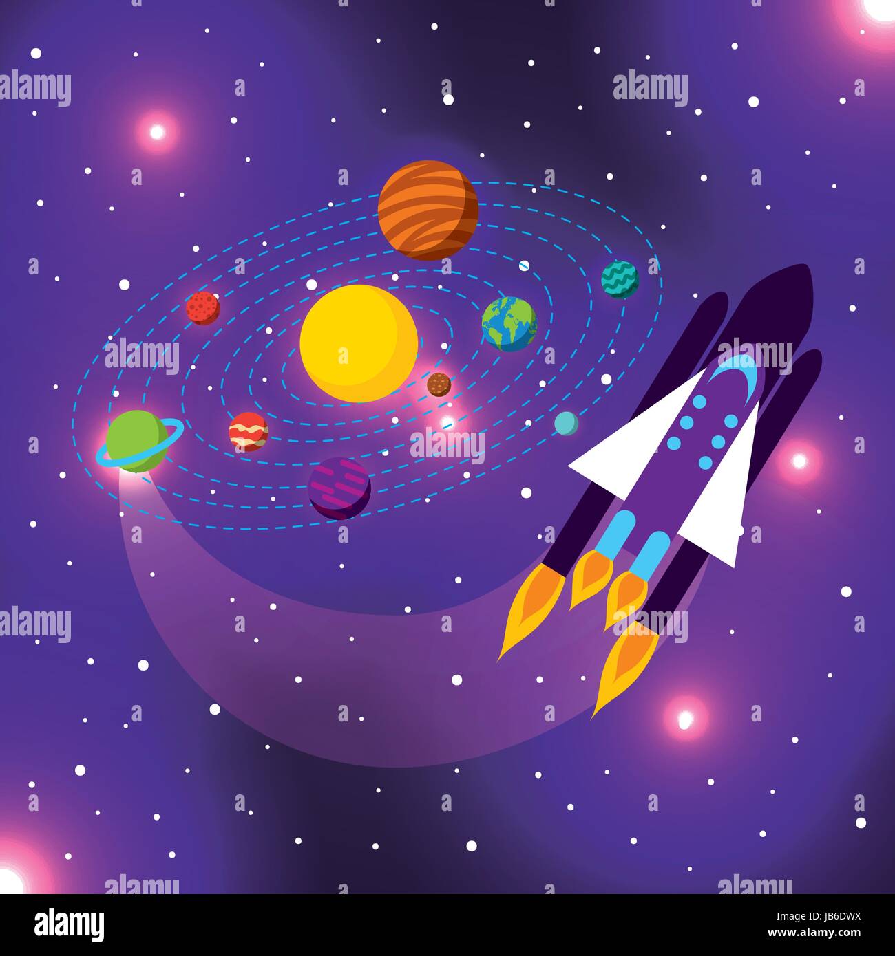 solar system flat Stock Vector Image & Art - Alamy
