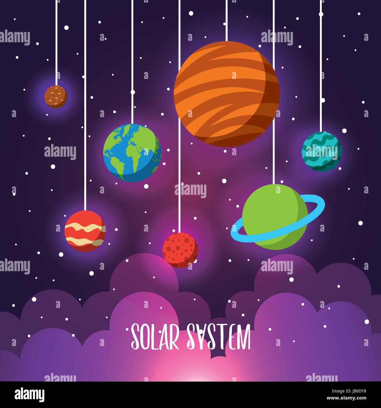 solar system flat Stock Vector Image & Art - Alamy