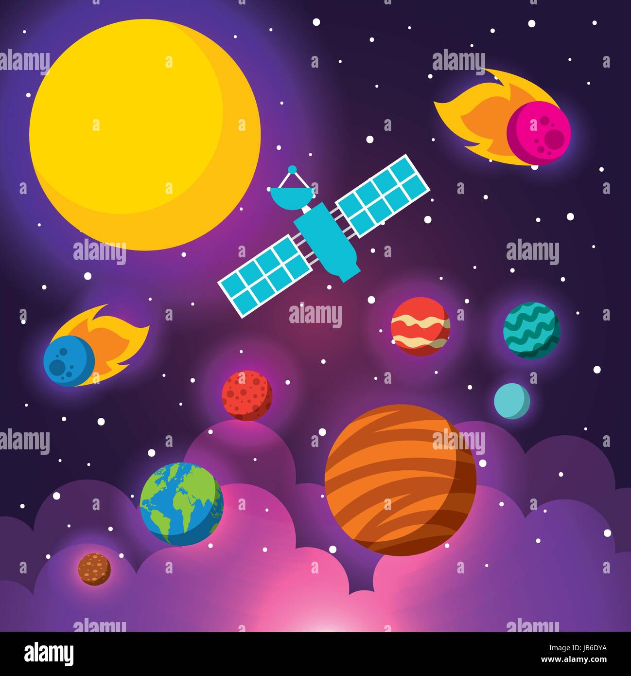 solar system flat Stock Vector Image & Art - Alamy