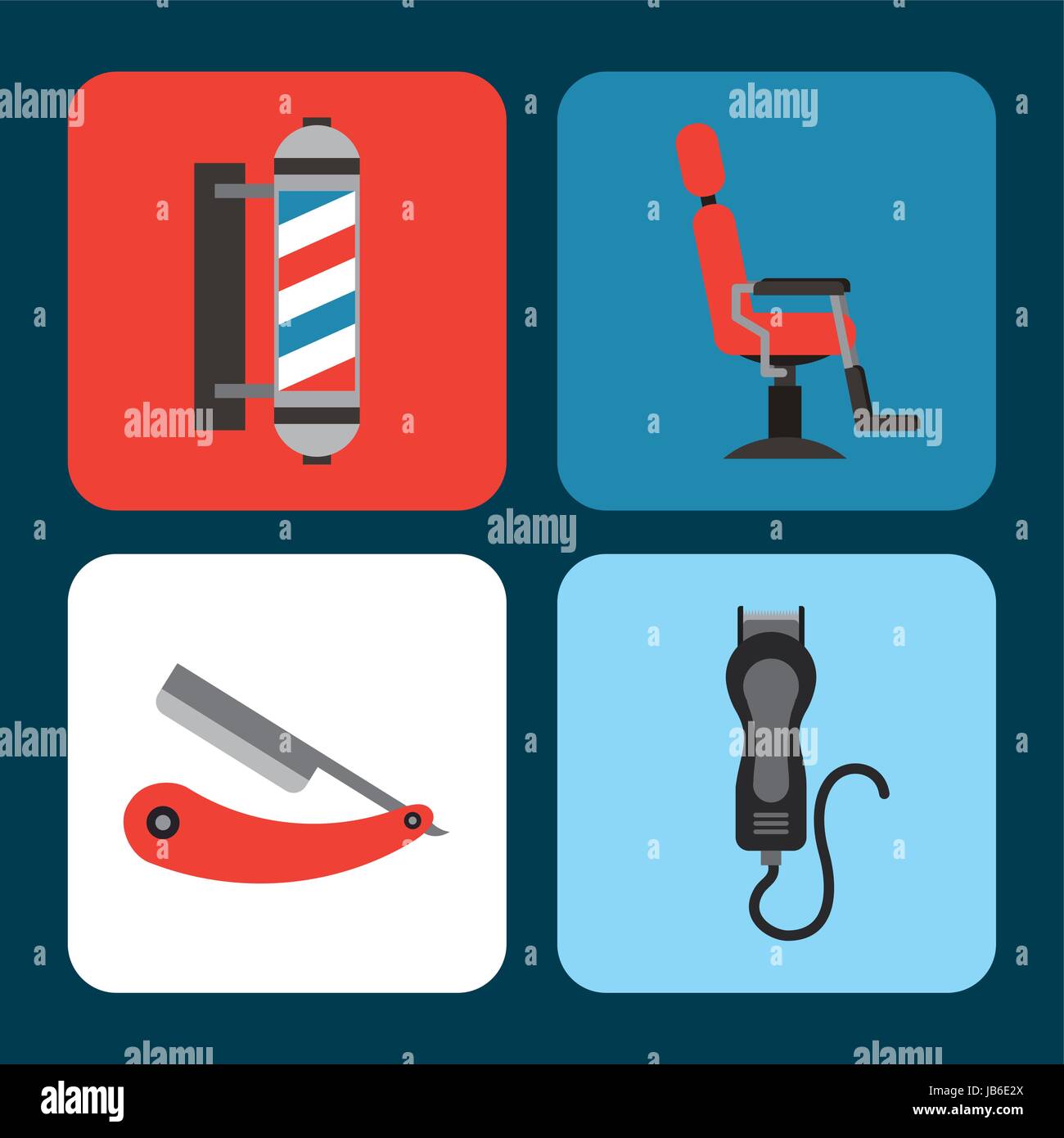 icons set barber shop illustration Stock Vector Image & Art - Alamy
