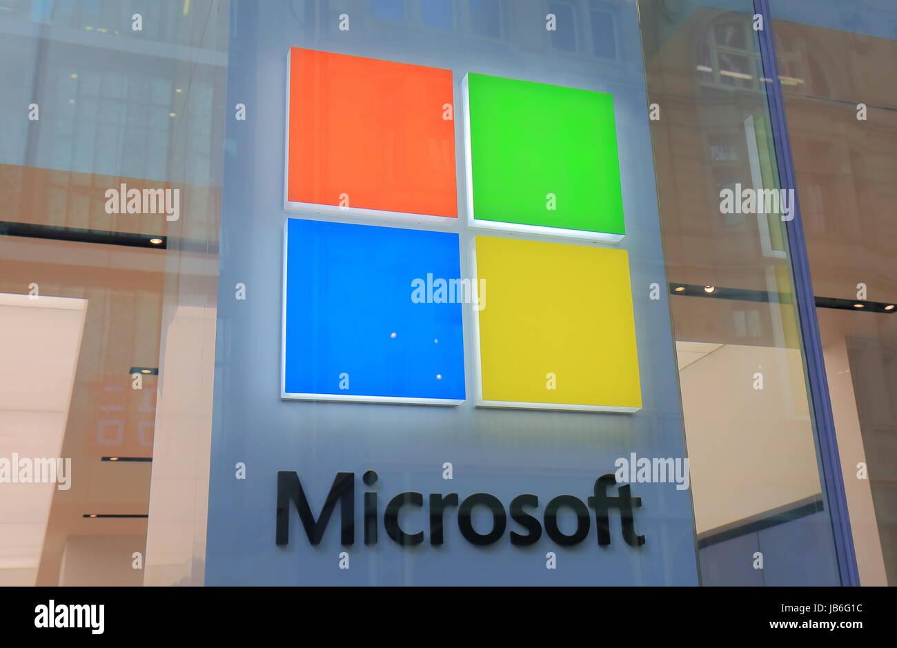 Microsoft computer company. Stock Photo