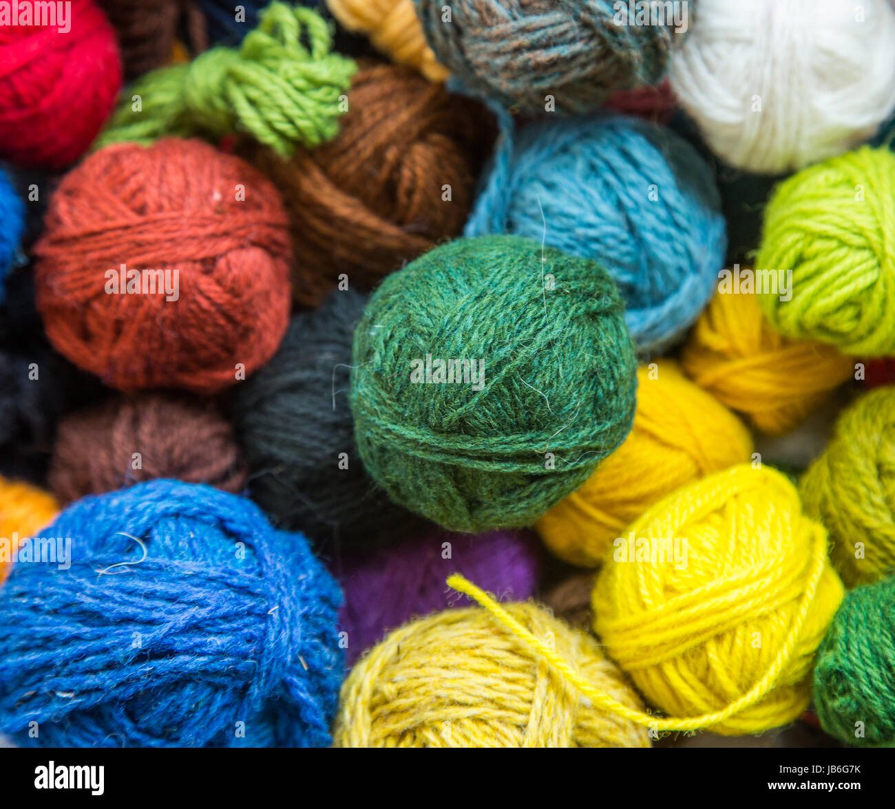 A beautiful lot of colorful yarn balls Stock Photo Alamy