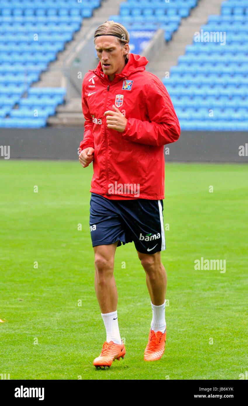 Per Egil Flo from Norway trains during the training session prior to the  2018 FIFA World Cup qualifying match between Norway and Czech Republic in  Oslo, Norway on June 9, 2017. (CTK