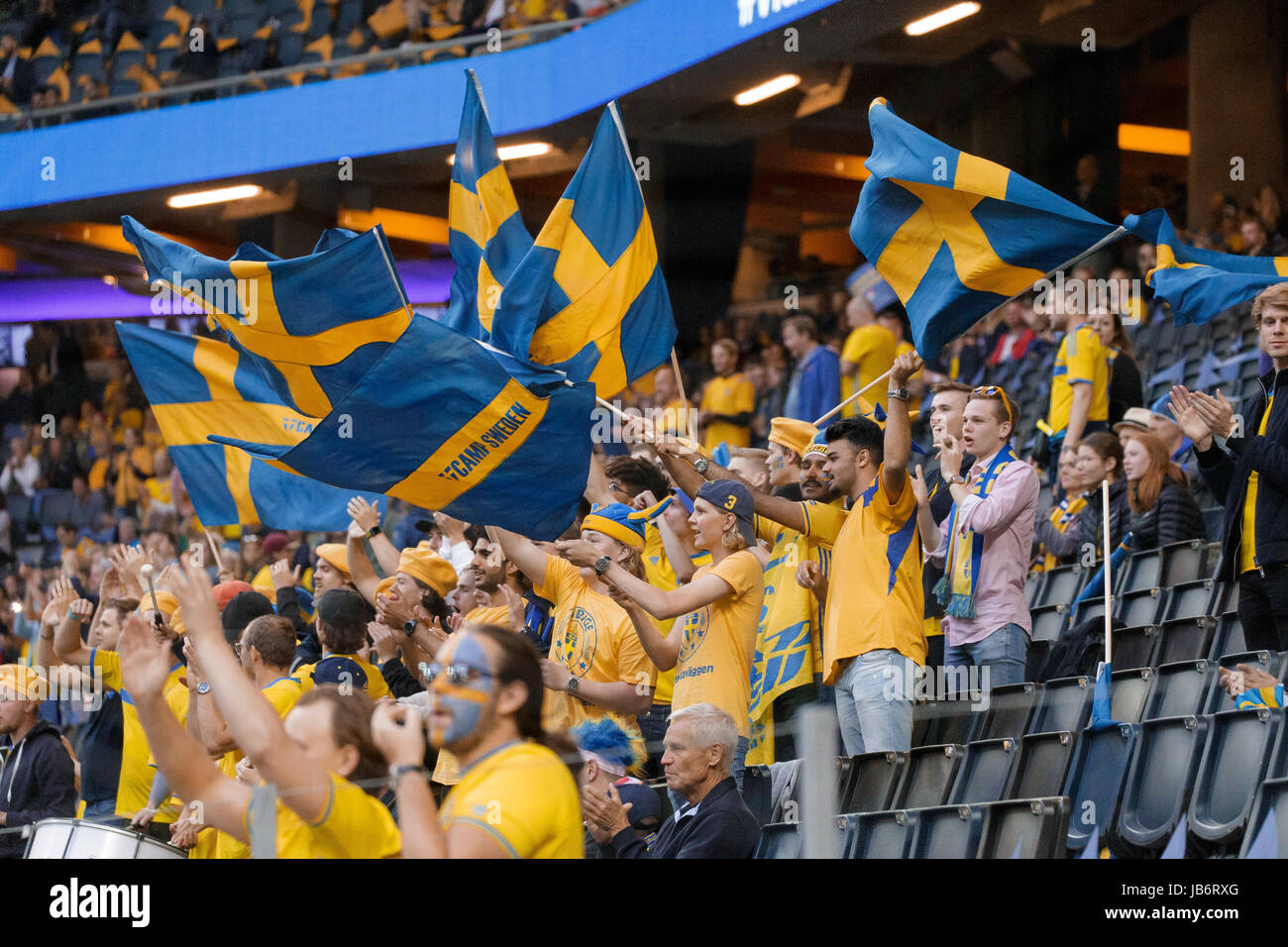 Solna, Sweden. 09th June, 2017. Before the world cup qualifying game between Sweden and France. Credit: AB Frilansfotograferna i Sverige/Alamy Live News Stock Photo