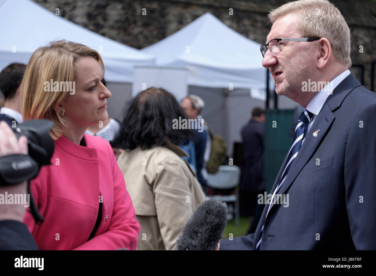 London, UK. 9th June, 2017. Len McCluskey, General Secretary of the Unite union is interviewed by the BBC's Political Editor, Laura Kuenssberg following UK General Election. Credit: mark phillips/Alamy Live News Stock Photo