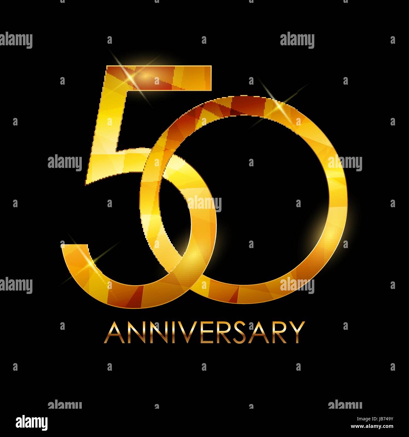 Template 50 Years Anniversary Congratulations Vector Illustration EPS10 ...