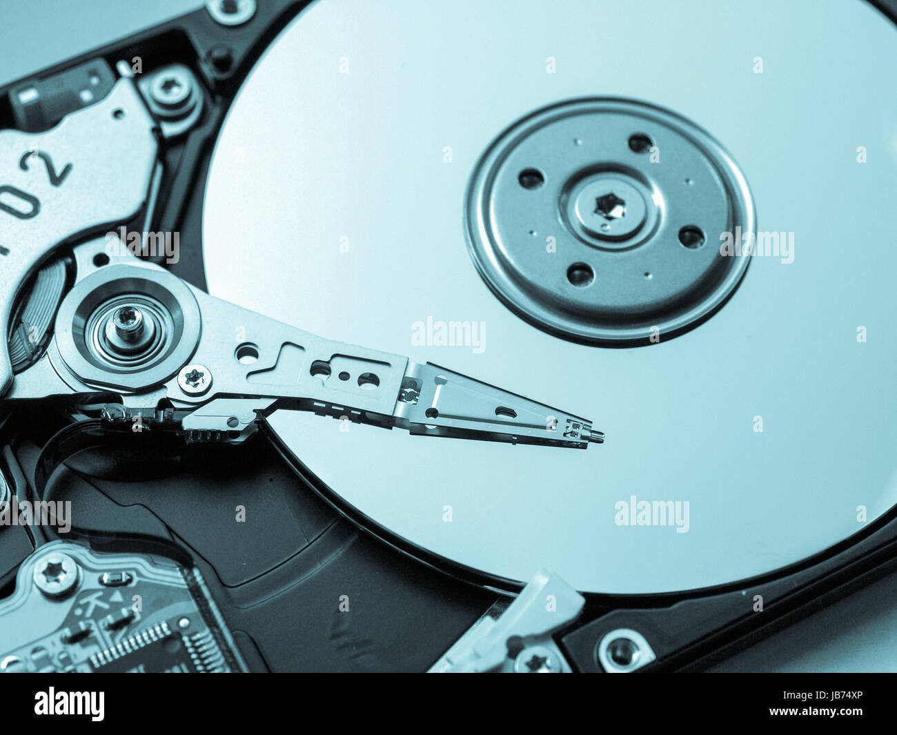 Detail of a computer hard disk Stock Photo Alamy