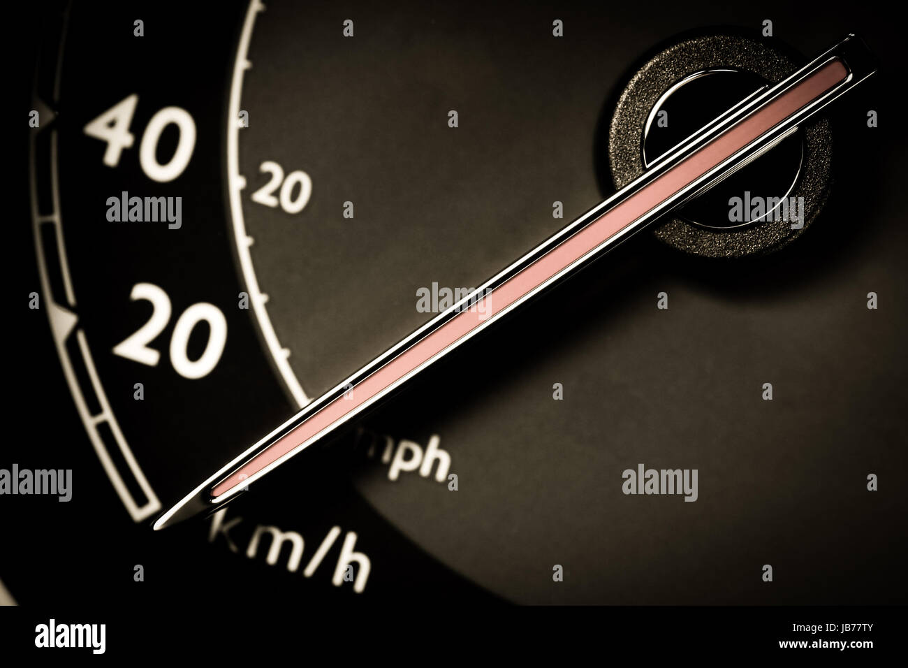 Close up shot of a speedometer in a car Stock Photo Alamy