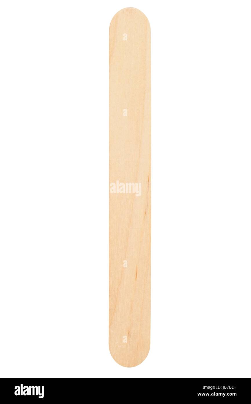 Wooden tongue depressor isolated on white background Stock Photo Alamy