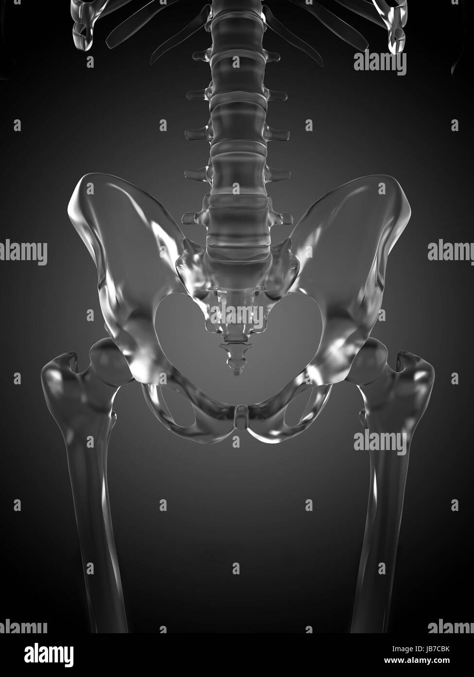 3d rendered illustration of a glass skeleton Stock Photo - Alamy