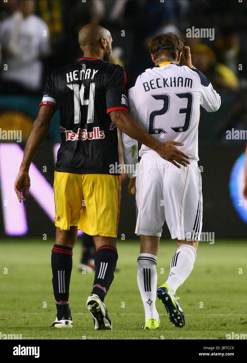 Thierry Henry of the New York Red Bulls and David Beckham of the