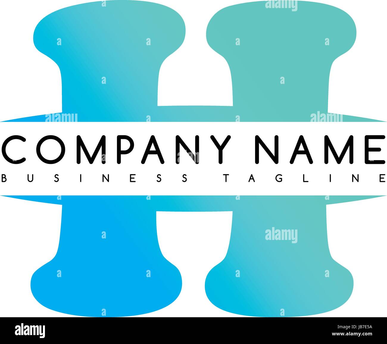 h exclusive brand company template logo logotype vector art illustration Stock Vector
