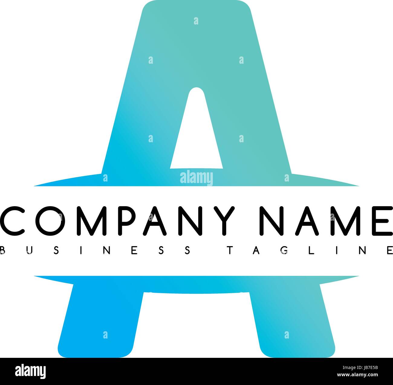initial letter a exclusive brand company template logo logotype vector art illustration Stock Vector