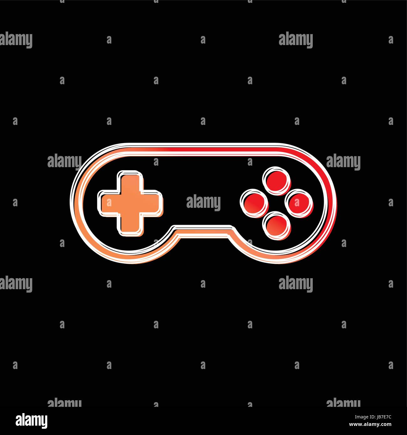 joystick game brand company template logo logotype vector art illustration Stock Vector