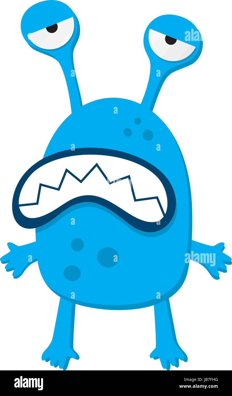 cute adorable ugly scary funny mascot monster vector art Stock ...