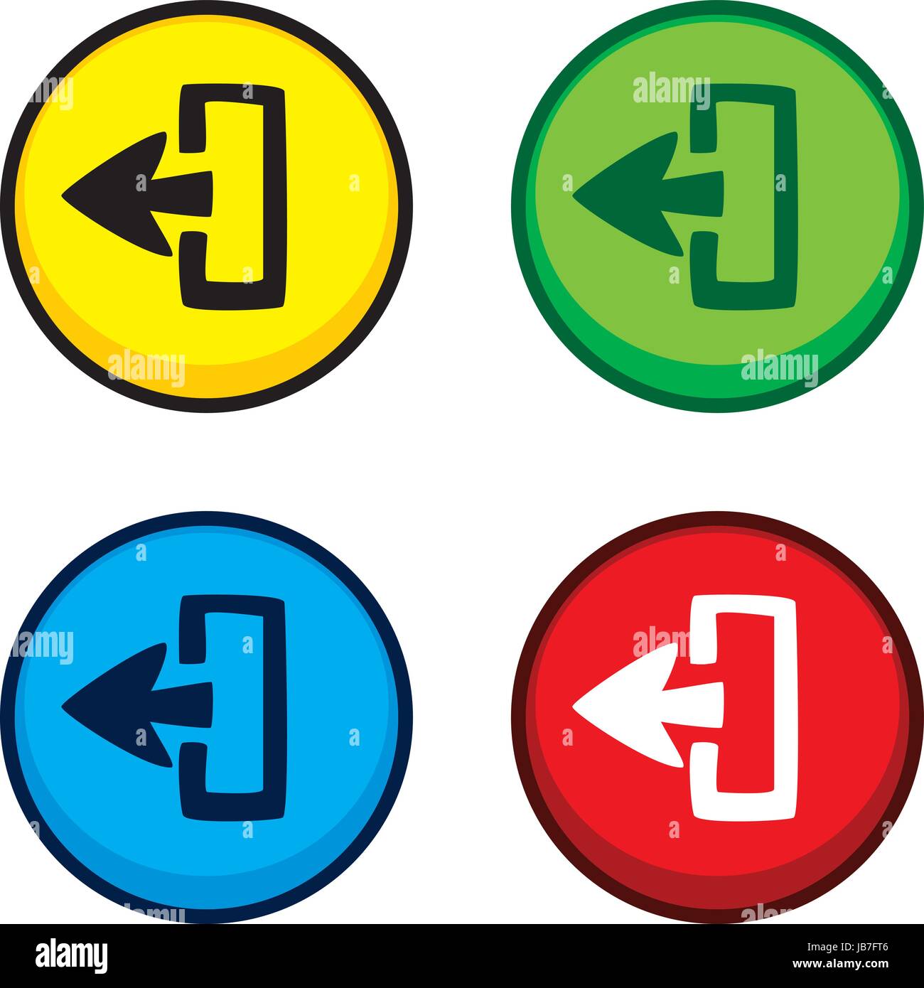 color game asset menu icon button vector art illustration Stock Vector ...