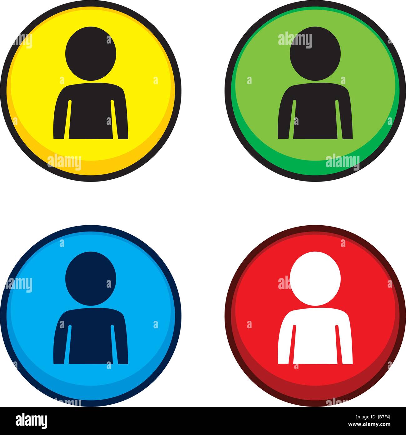 color game asset menu icon button vector art illustration Stock Vector ...