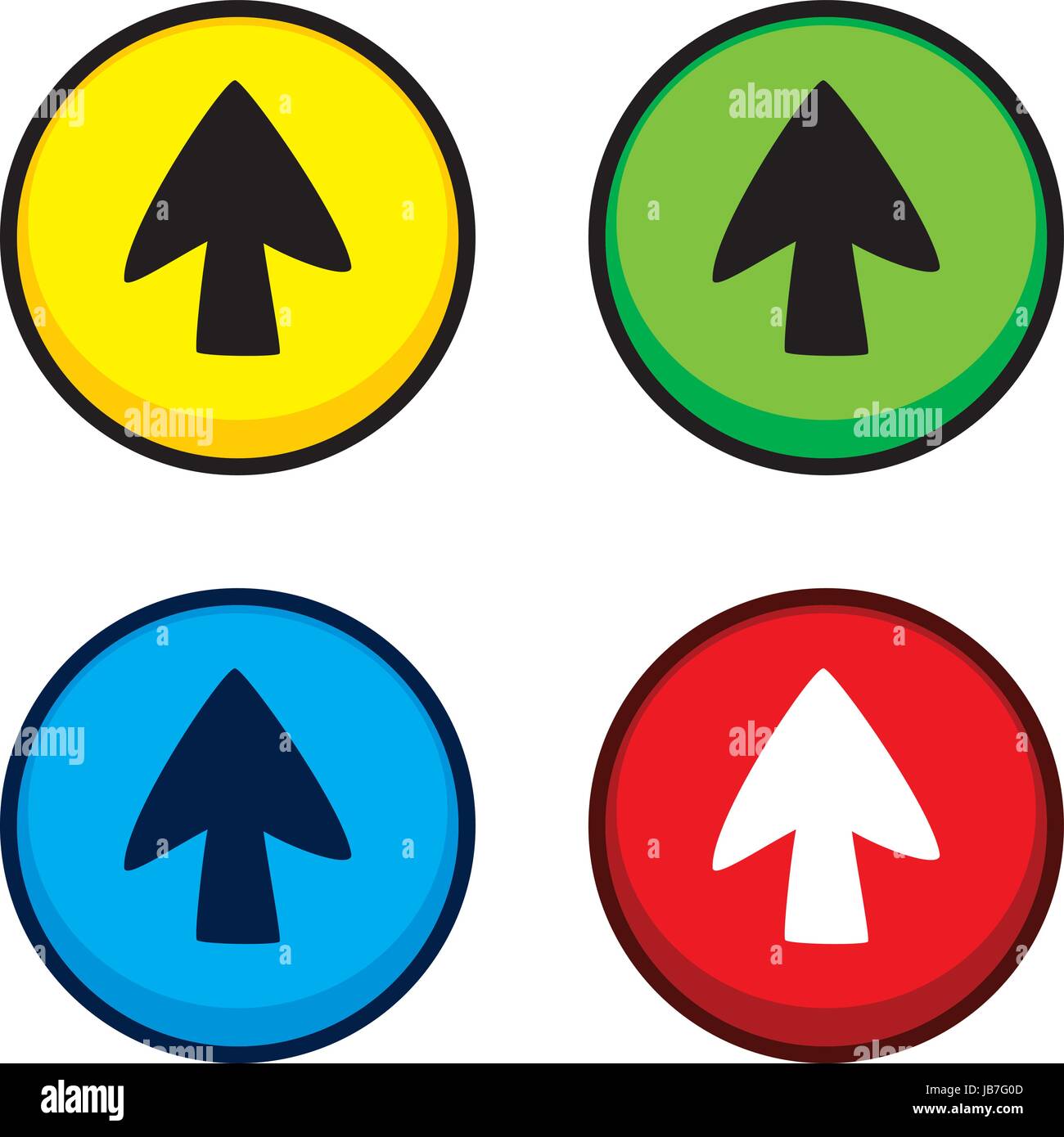 color game asset menu icon button vector art illustration Stock Vector ...