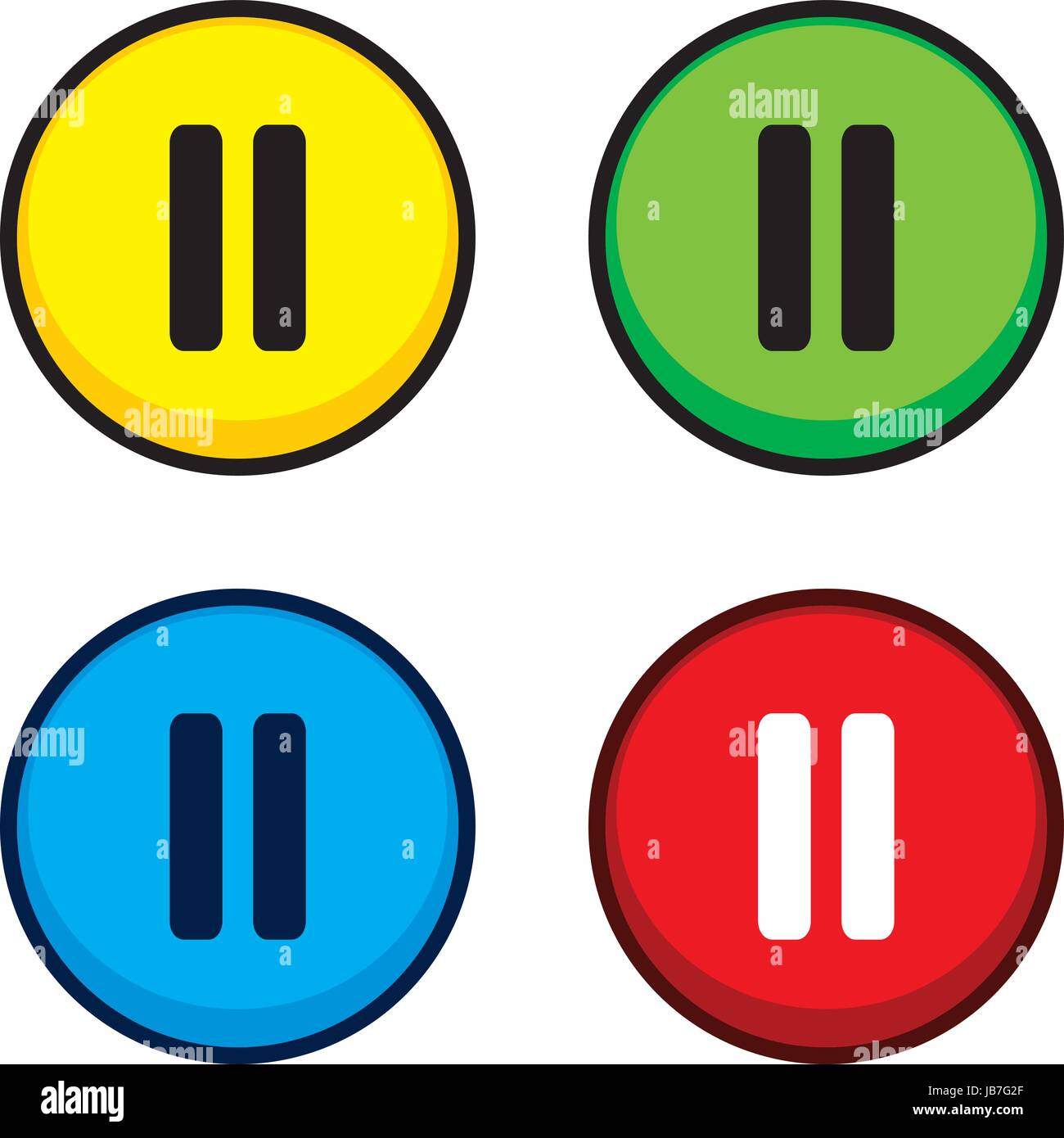 color game asset menu icon button vector art illustration Stock Vector ...