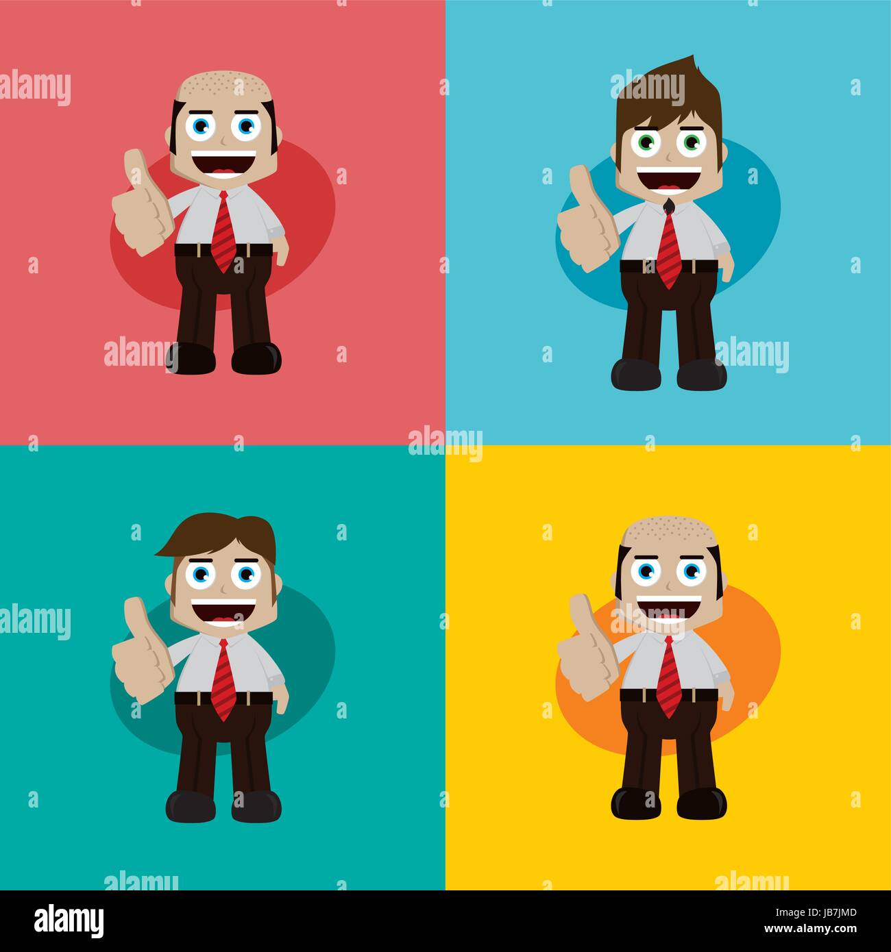 businessman manager at work thumb up cartoon vector art illustration ...