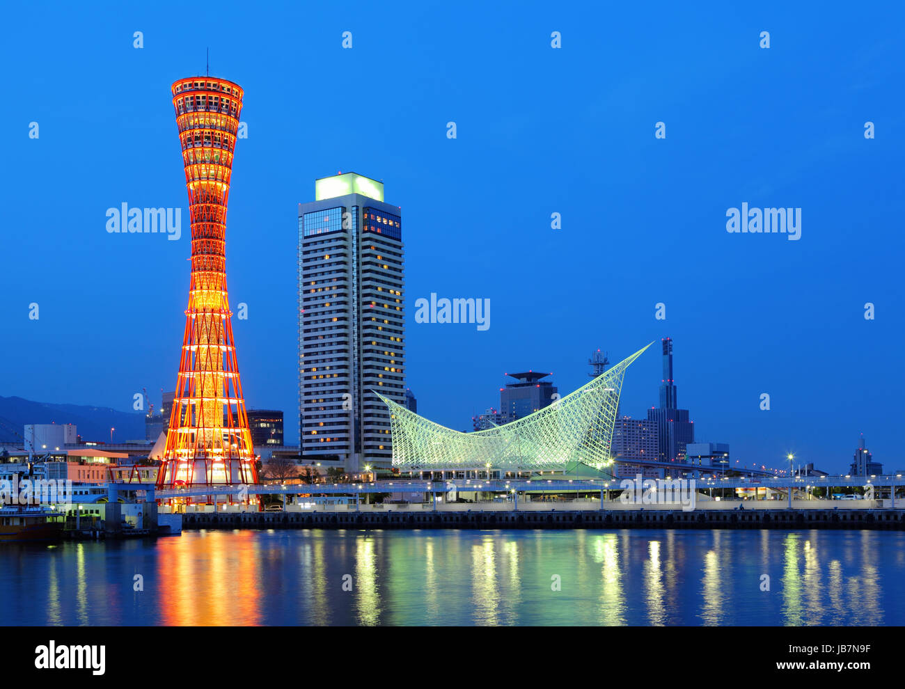 Kobe at night Stock Photo - Alamy