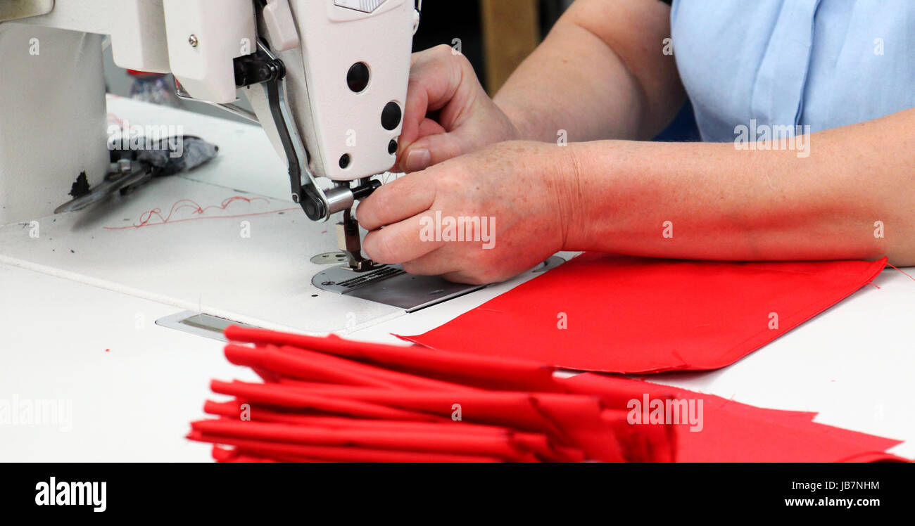 picture of a Female worker on textile production industry Stock Photo ...