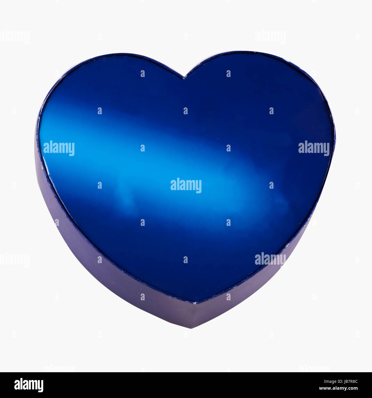 Blue heart box isolated over white background Stock Photo