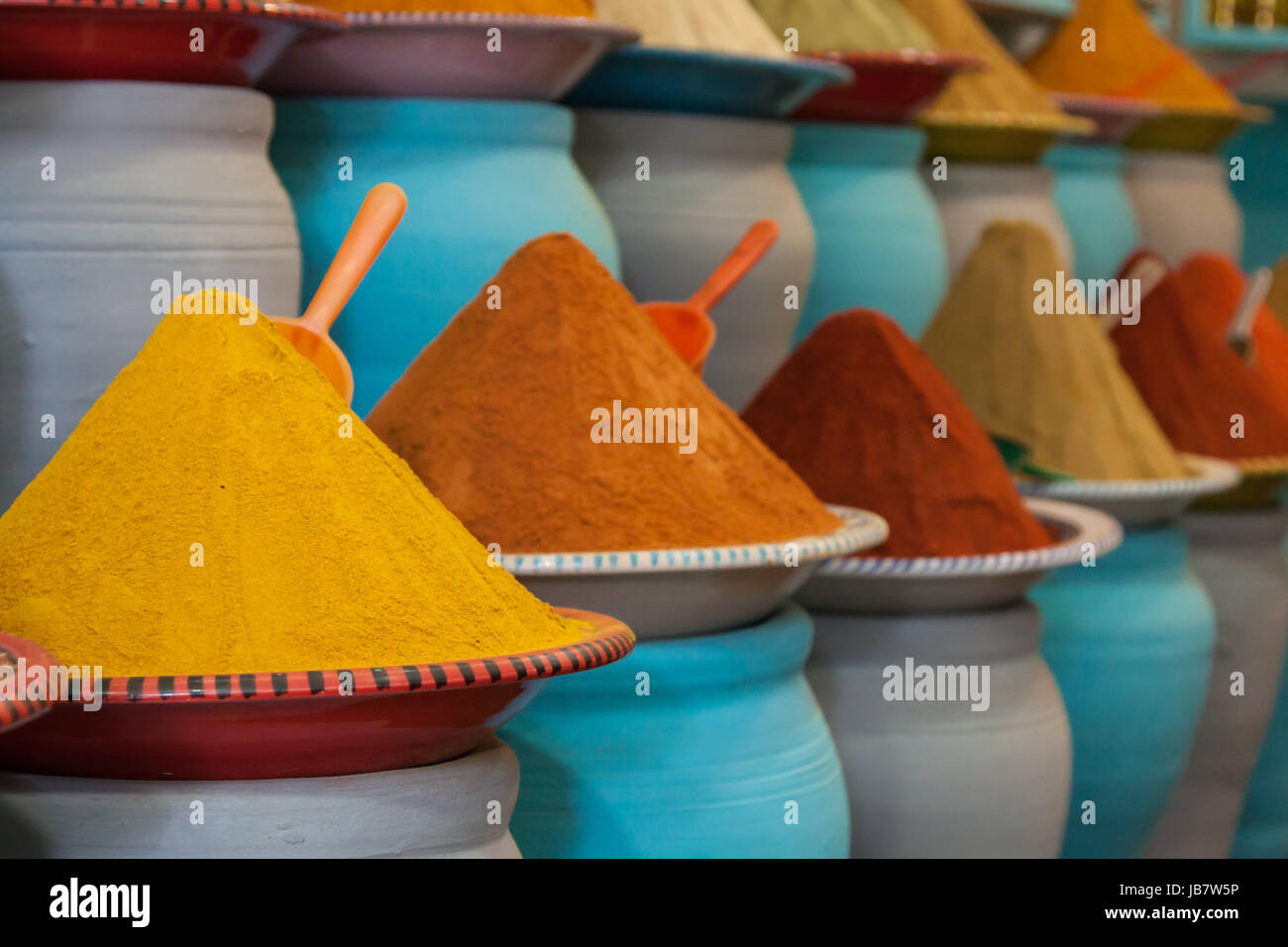 spices at the market in marrakech,morocco Stock Photo