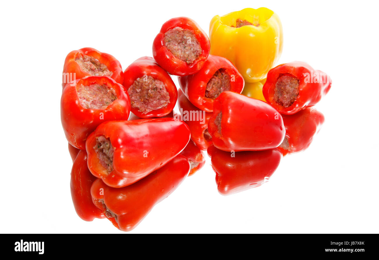 stuffed peppers with ground beef Stock Photo