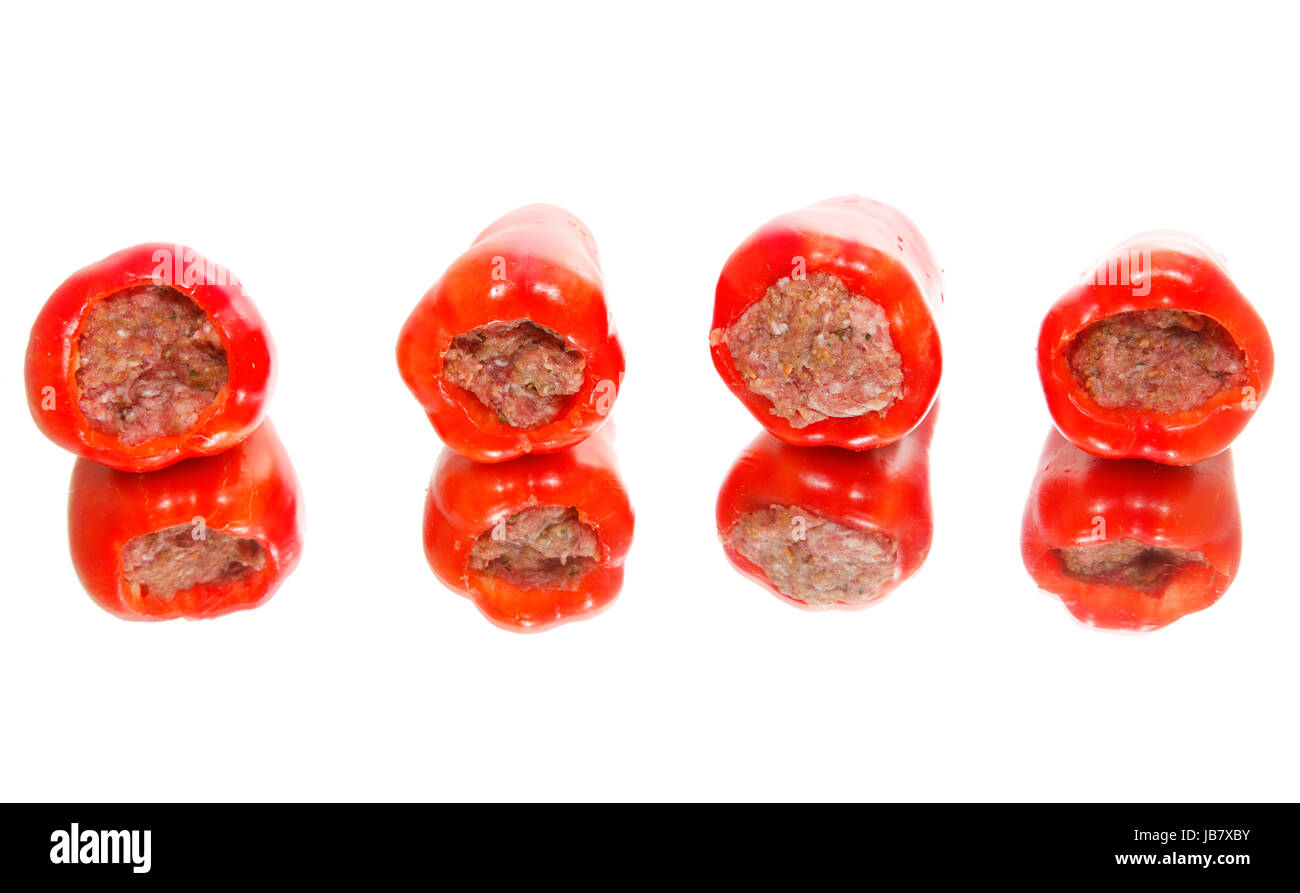 stuffed peppers four Stock Photo