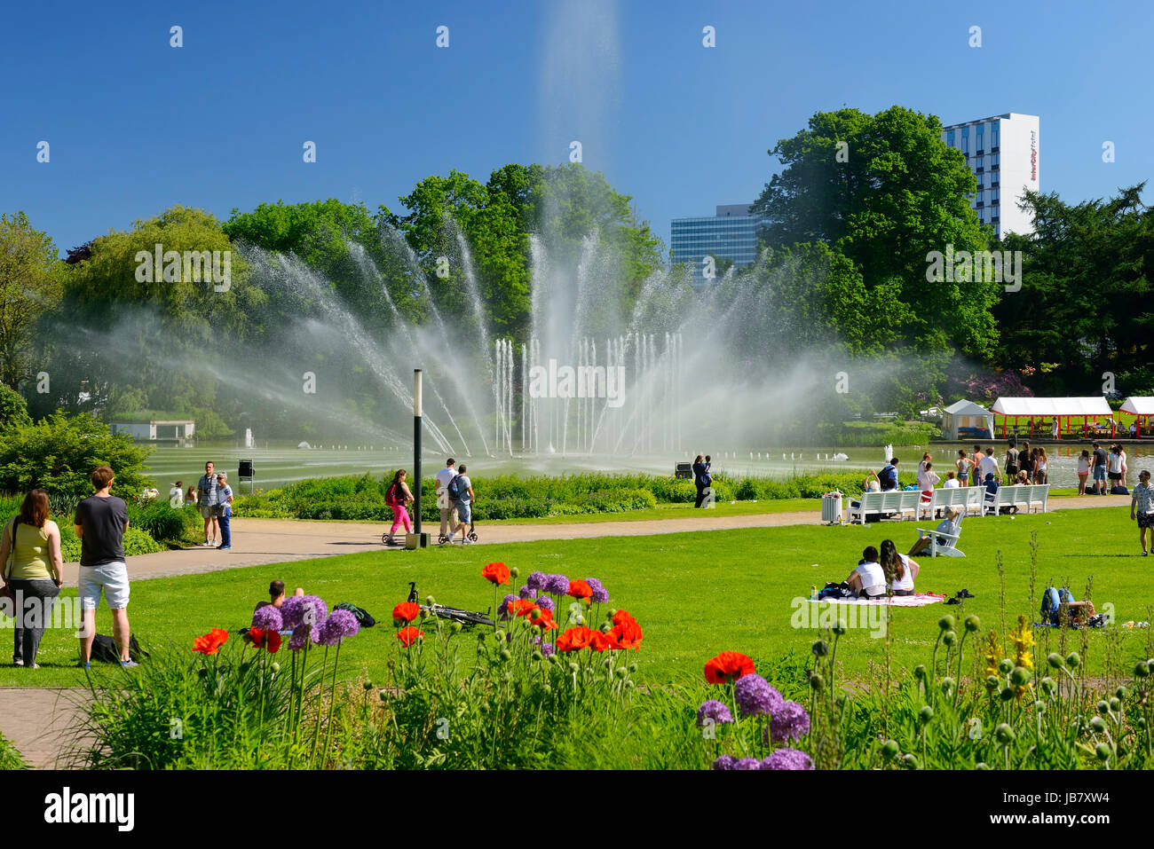 Park Planten un Blomen in Hamburg, Germany Stock Photo