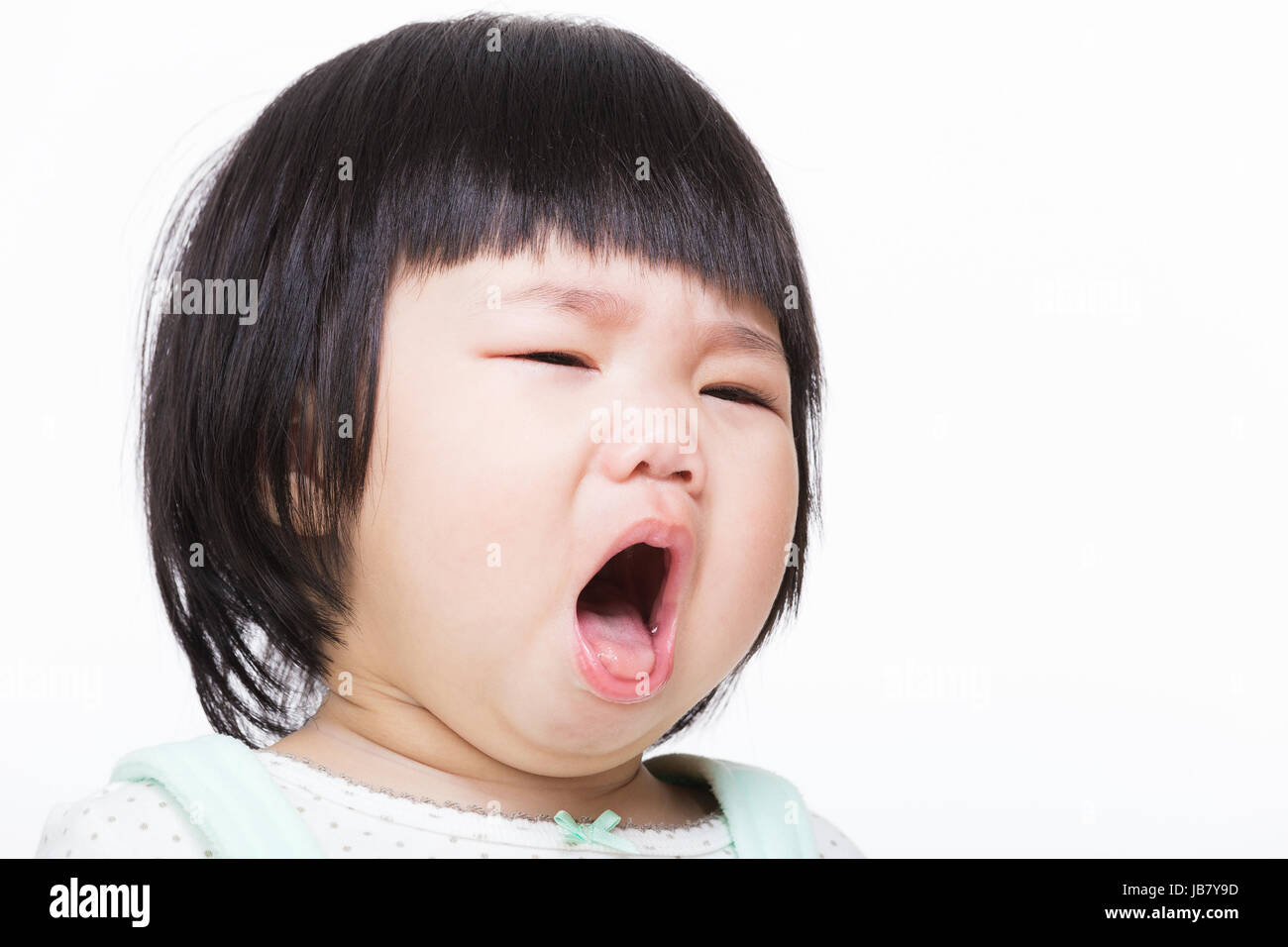 Asia baby girl cough Stock Photo Alamy