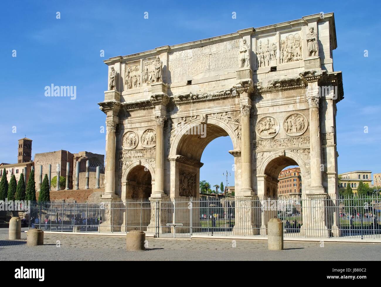 Rom Konstantinsbogen - Rome Arch of Constantine 01 Stock Photo