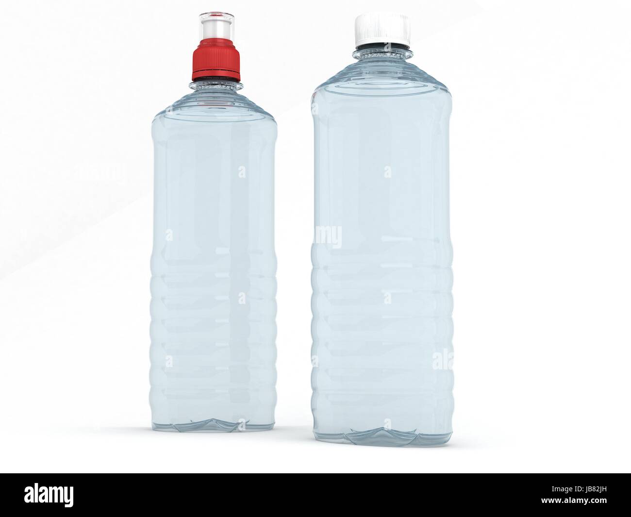 Empty bottles isolated on white background Stock Photo - Alamy