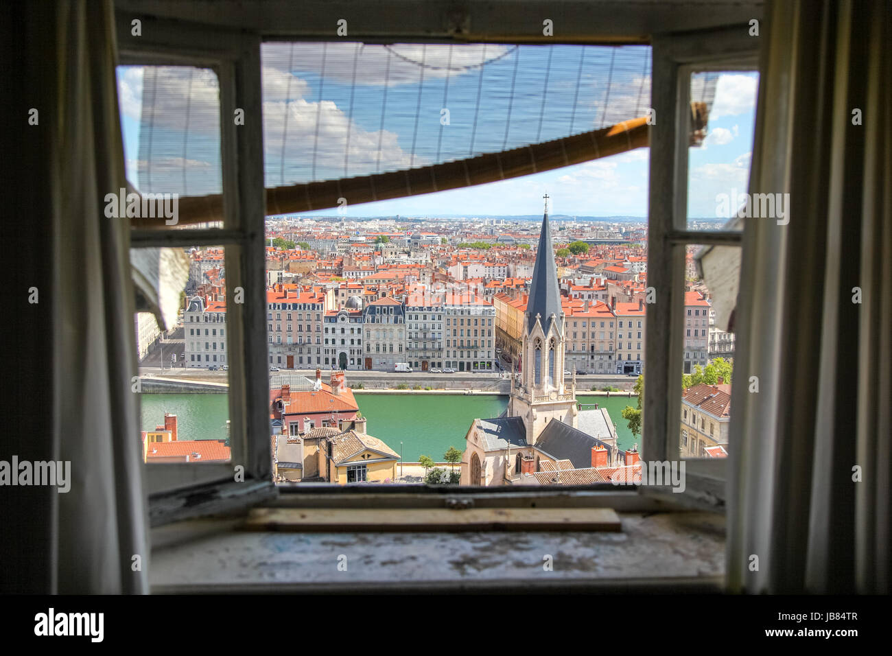 Lyon city view from the window Stock Photo - Alamy