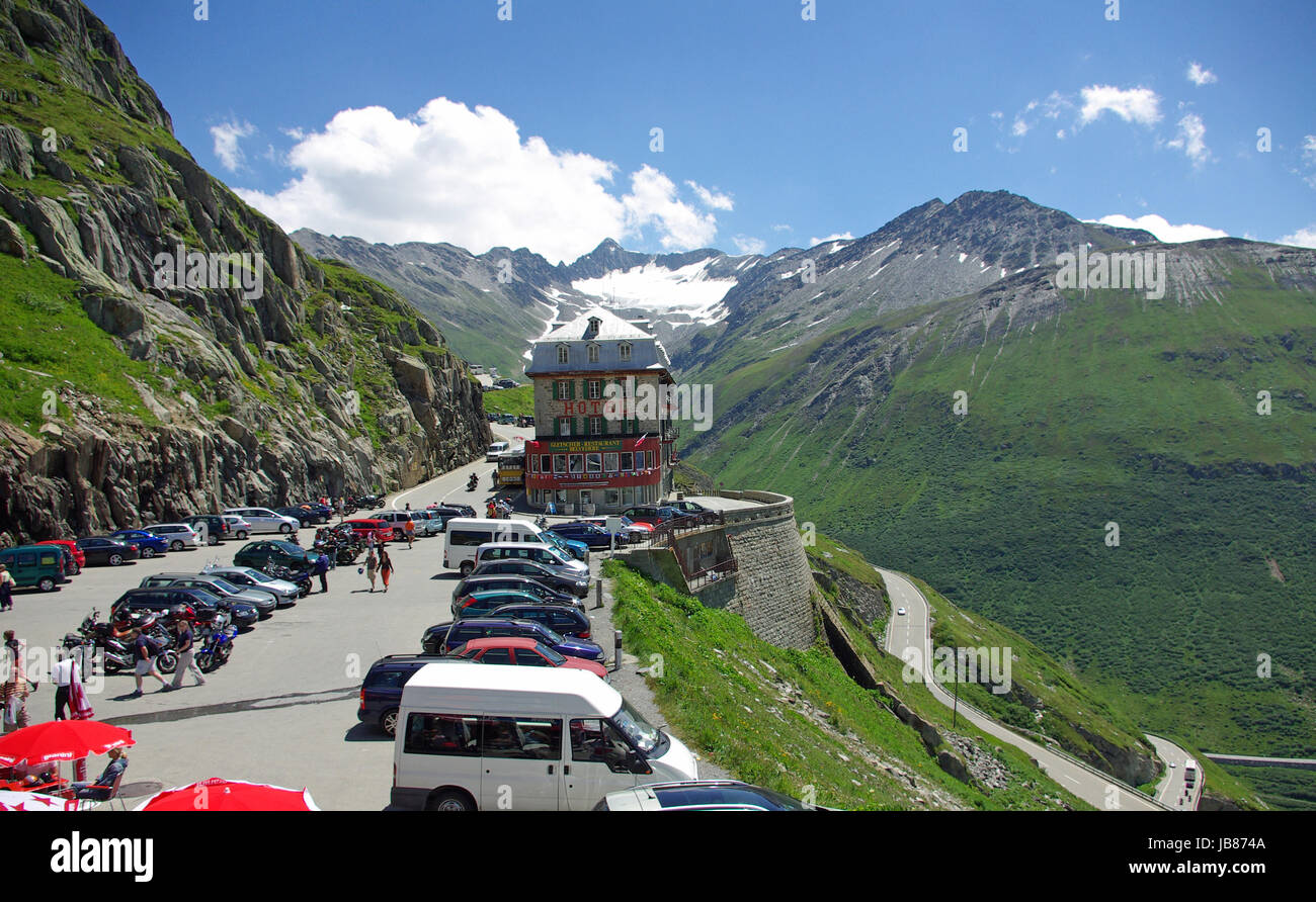 Switzerland Furka Pass Road Stock Photo Alamy