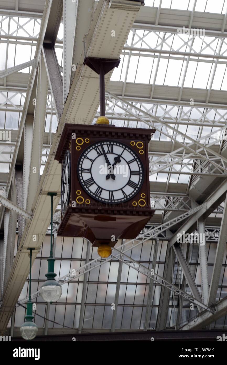 Station Clock, Glasgow Central Train Station. Scotland, April, 2017