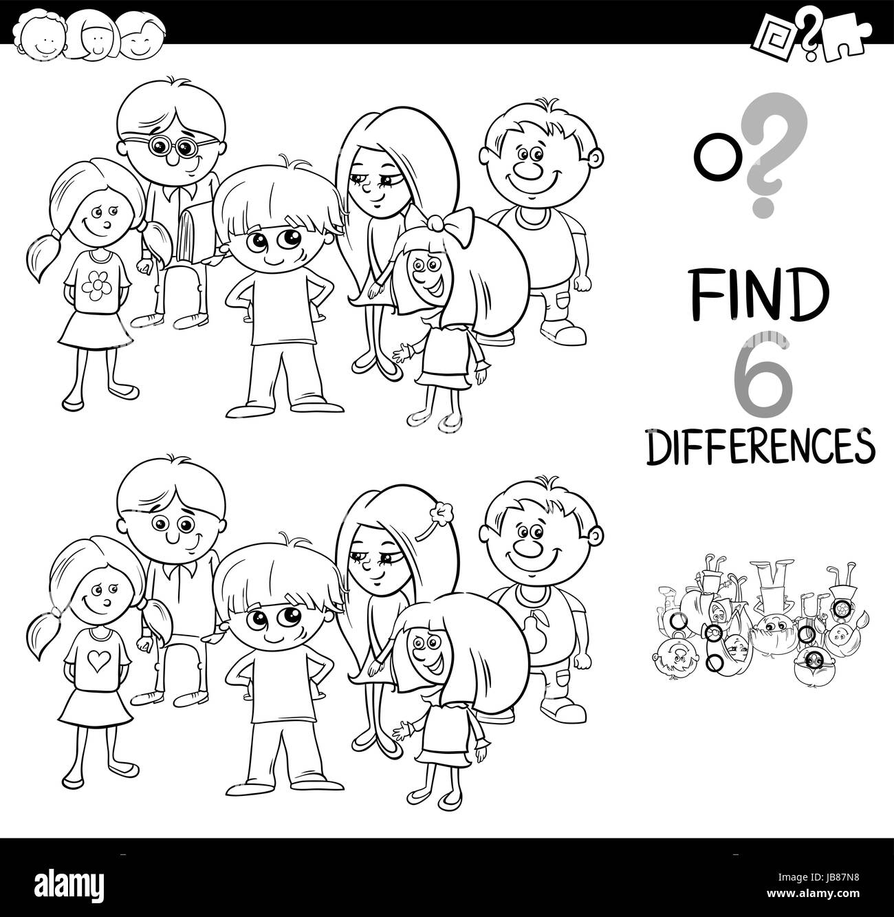 Find differences vector vectors Black and White Stock Photos & Images