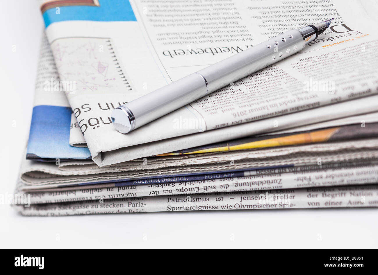 newspaper stack and filler Stock Photo Alamy