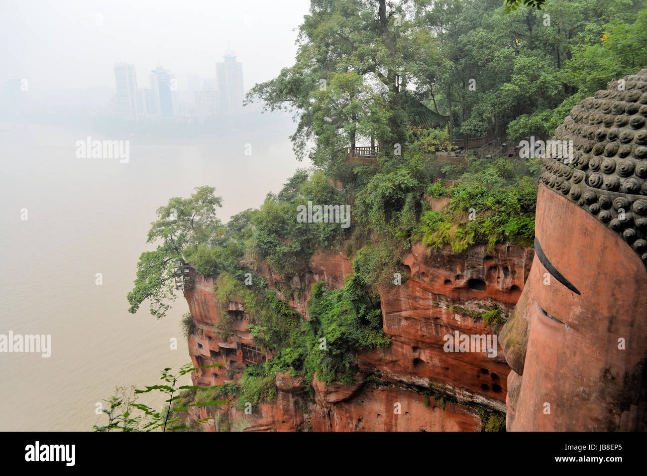 The Leshan Giant Buddha, the largest stone Buddha in the world and it