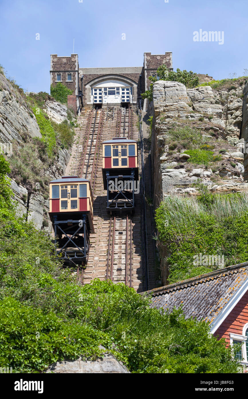 East Hill Cliff Railway Or East Hill Lift Is A Funicular Railway Located In The English Seaside Town Of Hastings East Sussex Uk Stock Photo Alamy