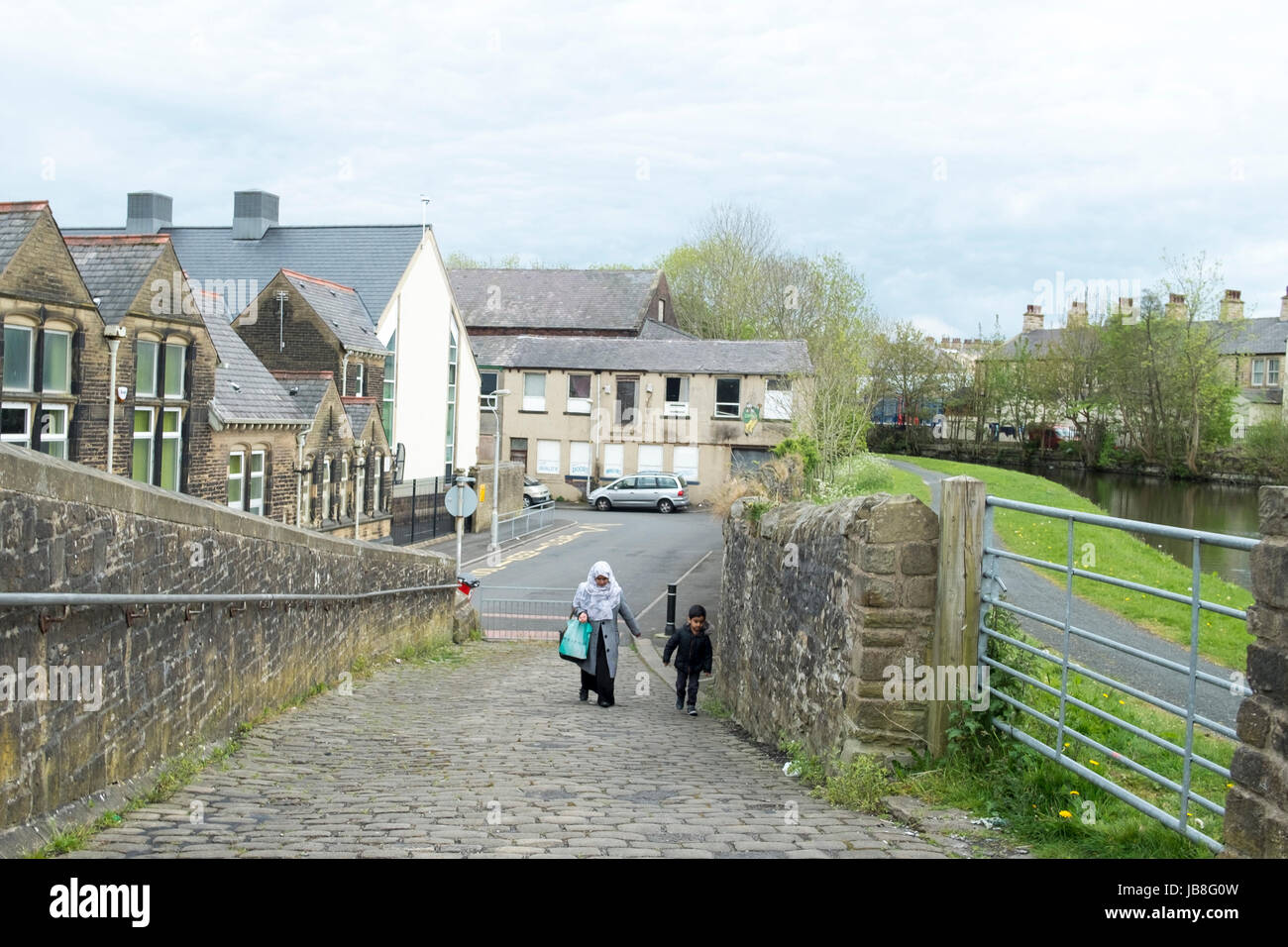 General view of Nelson , a town in Lancashire in the notth of England Stock Photo