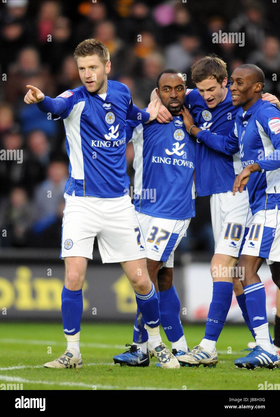 Darius Vassell Celebrates Goal Hull V Leicester City Kc Stadium Hull