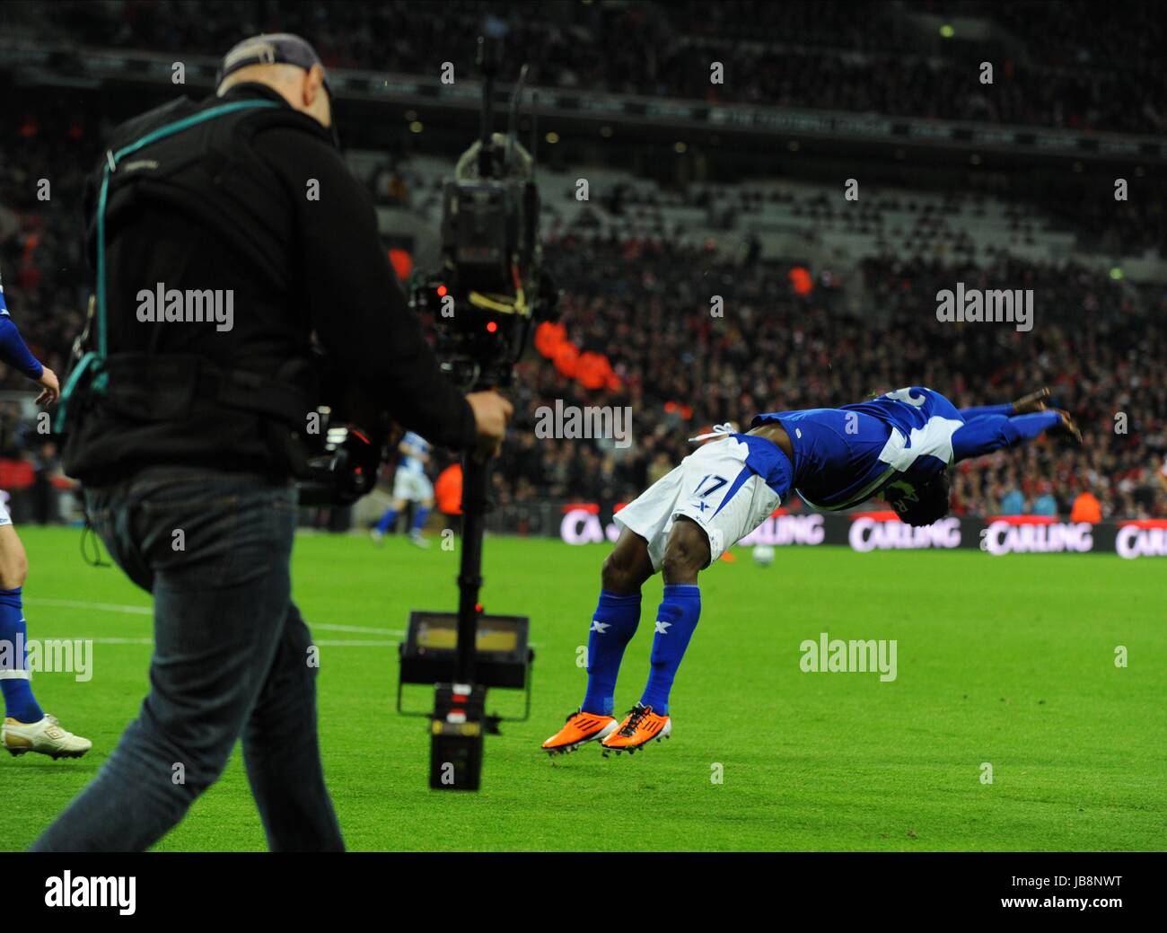 OBAFEMI MARTINS CELEBRATES HIS BIRMINGHAM CITY FC WEMBLEY STADIUM 