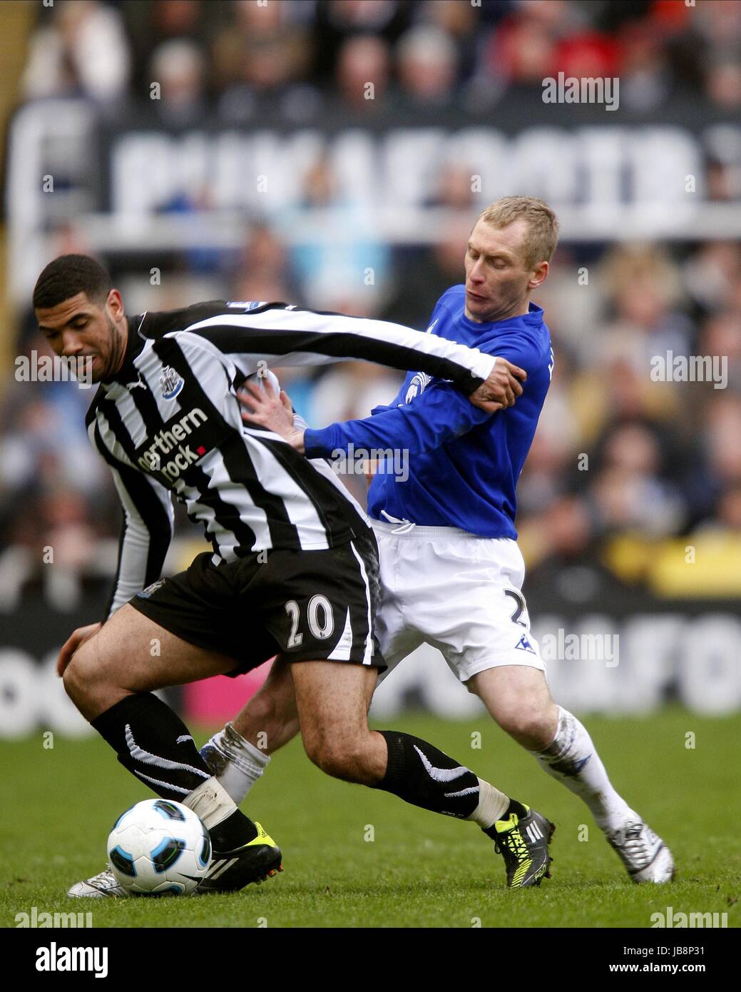 LEON BEST & TONY HIBBERT NEWCASTLE UNITED V EVERTON ST JAMES PARK