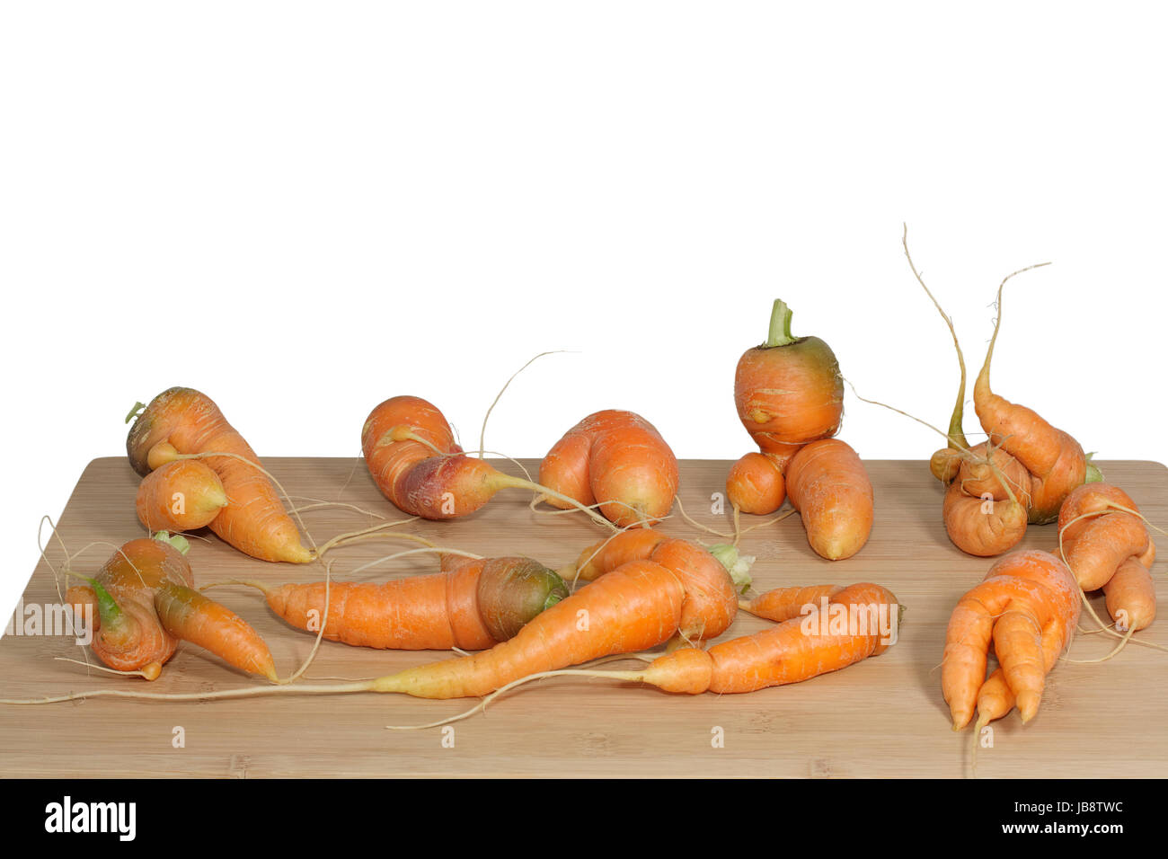 bulky organic carrots Stock Photo